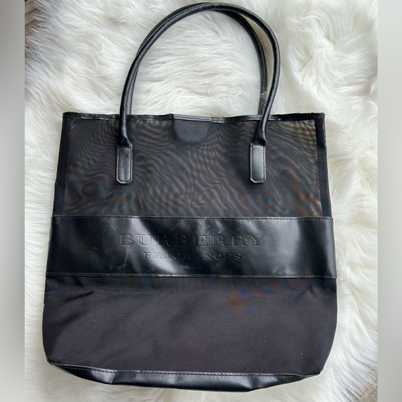 Burberry Handbags - Burberry Fragrances Black Mesh Tote Bag.